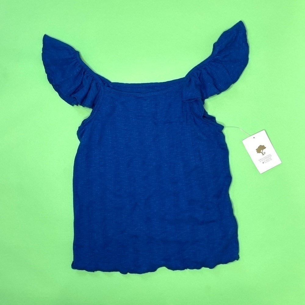 Tucker & Tate Blue Ruffle Sleeves Top